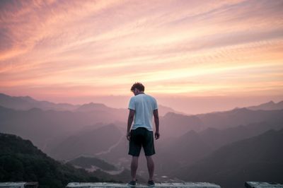 man on mountain